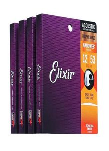 6PCSSET ELIXIR ACOUSTIC STRINGS MÚSICA MÚSICA PHOSFOR Bronze Shade 1200212052120001100211025110271105216002160271601339661