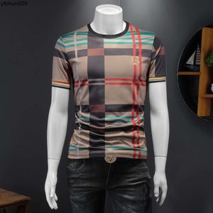 Fałszywe lato nowe wysokiej jakości jedwabne bawełniane Trend Mens T-Shirt QT6012AFD9911 {kategoria}