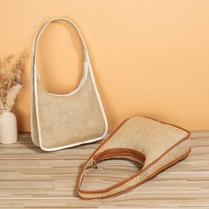 Evening Beach Bags Summer Niche Design Straw Woven Bag Versatile and Fashionable Women's Single Shoulder Tote with Large Capacity Handheld Vacation