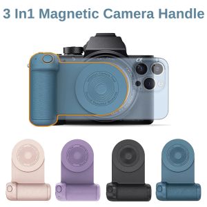 Tripés 3in1 titular da câmera Grip Magnetic Selfie Photo Suporte BluetoothCompatible Tripé de Antishake para Android/iOS Stativo para iPhone