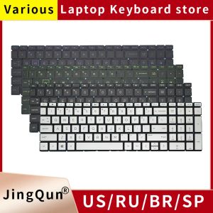 Klawiaty oryginalne USA/RU Rosyjska klawiatura laptopa dla HP Pavilion 15da 15db 15ec 15cs 15df 15cr 17by 15dx 15dw TPNC135 TPNC136