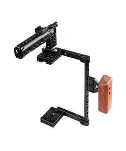 Camvate Universal Cage Top Handle Wood Grip لـ 80d GH5 LAGE9160378