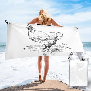Asciugamano pianta di uova premium premium rapido umorismo a secco grafico spiaggia grafica lavaggio