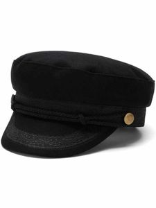 Caps de bola homens grandes tamanho marinho boné pequena ladra de lã feltro chapéu de exército, criança, militar 52-54cm 55-56cm 57-58cm 59-60cm 60-62cm Q240403