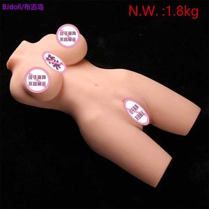 AA Designer Sex Toys Mens Half corpo Body Solid Silicone Doll com esqueleto