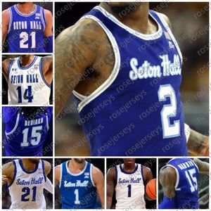 커스텀 2024 Seton Hall 농구 저지 Kadary Richmond al-Amir Dawes Dre Davis Dylan Addae-Wusu Jaden Bediako Isaiah Coleman 남자 여자 청소년 어린이 유니폼