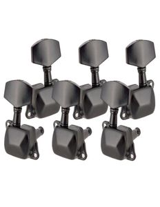 Tunners de ajuste de guitarra semiclosados de 3L3r preto para ajustes de chaves para guitarra elétrica acústica Parts1178619