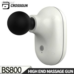 Helkroppsmassager Crossgun Mini Massage Gun Small Electric Massager Vit Portable Body For Deep Muscle Relaxation Neck Back Foot Ben Shoulder 240407