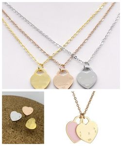 15Style Classic Fashion Pendant NecklacesデザイナーLove Heartped for Gold SilverS925 Earrings Wedding Engagement Giftsファッションジュエリーネックレス