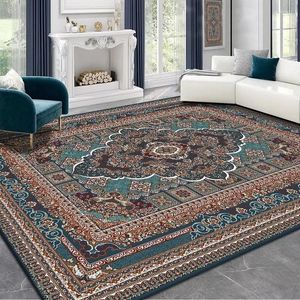 Carpets Persian Carpet National Fengshui Wash Living Room Household Coffee Table Bed Border Anti-skid Floor Mat
