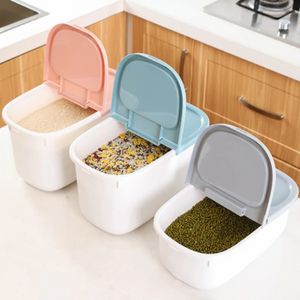 1 Pcs Sealed Food Container Household Moisture-proof Insect-proof Sealed Plastic Rice Flour Bucket Grain and Grains Rice Storage