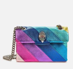 Новый стиль Kurt Geiger Fashion Cheart Comphy Complete Designer кожаный лондонский мужчина Mini Phound Sack Metal Знак Pochette Clutch Tote Crossbode Chain 55