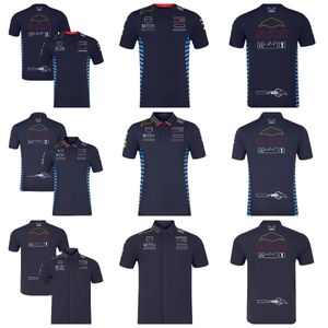 2024 NOVO F1 Racing Team Team Summer Summer Manga Lapel Polo Polo Plus Tamanho Roupas de secagem rápida personalizadas