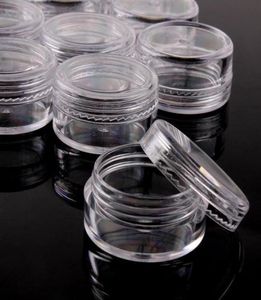 100 st 235g prov Clear Cream Jar mini kosmetiska flaskor containrar transparent potten för nagelkonst liten klar kan tenn för 6473317