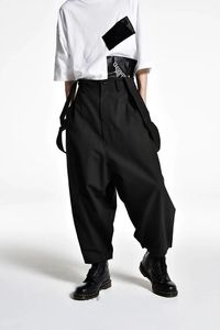 Herren Spring- und Herbst -Weitbeinhosen Overalls Lose Herren lässig große Hosenträger japanische Yamamoto Wind 240401