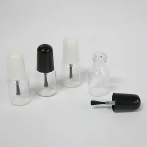 Butelki do przechowywania pusta butelka do paznokci z białą czarną pokrywką 3 ml mały szklany mini f121
