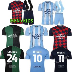 23 24 24 Koszulki piłkarskie Coventry City O Hare Sheaf Gyokeres Godden Hamer 2023 2024 Home Blue Men Kit Kit koszule piłkarskie TOPS