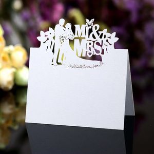 6*11cm White Laser Cut Table Name Place Cards Lace Name Message Setting Card Greeting Card Wedding Birthday Party Favor Decor