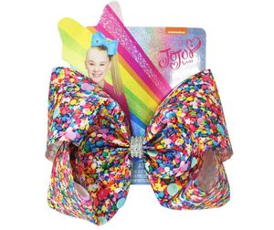 Новое прибытие Jojo Swia Hair Print Print лента лента мороженое 8 -дюймовое лук с аллигатором Clip Bowknot Rainbow Headwrap для девочек H7159583