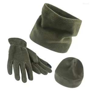 Cycling Gloves Winter Warm Set For Men Hat Scarf Three-Piece Kit Simple Fashion Accessory Climbing Skating