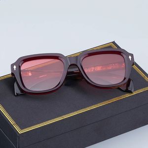 Jmm Hopper Taos Square Sunglasses Original Tartaruga Amarela original Man and Women UV400 Óculos feitos à mão com originais 240401