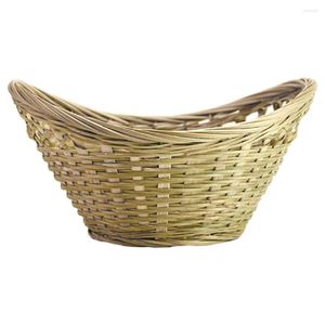 Dinnerware Sets Bamboo Storage Basket Natural Style Egg Handheld Trays Deviled Eggs Weaving Woven Household Holder Multi-function