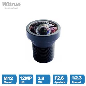 Filtros Witrue HD 12MP 3,8 mm Lente CCTV 1/2,3 polegada f2.6 4K Hfov Nenhum