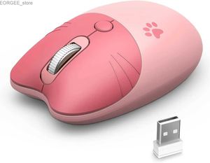 Topi Mofii Cute Cat 2.4G Plug del ricevitore USB mouse wireless USB e riprodurre 3 DPI regolabile compatibile con PC per laptop e computer Y240407