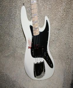 Özel 4 Dizeler Elektrikli Bas Beyaz Bas Gitar Akçaağaç klavye oem gitar 1005199