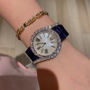 Średnica ruchu kwarcowego Gala Limelight 32 mm Swarovski Crystal 316L Pasek skórzany pasek dla mężczyzny dla kobiet najwyższych materiałów zaawansowane 002