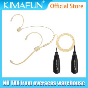 Mikrofone Kimafun 2.4G Wireless Mikrofonsystem Headset und Handheld 2 in 1 für die Aufnahme von Sprachverstärker aufnehmen Online -Chating