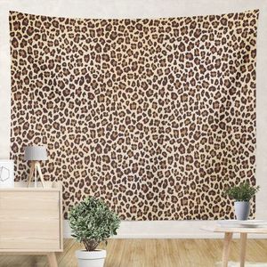 Animais marrom selvagens de tapeçaria Animais selvagens estampos de leopardo vivendo para quarto quarto dormitório parede pendurado na tapeçaria decorações 240321