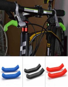1 Pair Mountain Bike Handle Bar Grip Wrap Bicycle Brake Lever Nonslip Silicone Cover Protector Removable Handlebar Grip Cover7642466