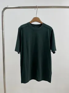 남자 T 셔츠 2024 봄/여름 미니멀리스트 패션 자수 패턴 편안한 면화 다목적 짧은 슬리브 티셔츠