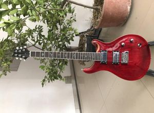 Custom Smith Smith Crimson Red Ash Top Guitar Guote Tastiera Abalone Birds Inlay Natural Leging Leging Double Locki9313997