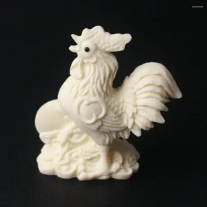 Figurki dekoracyjne Chińskie zodiak koguta zwierzę orzeszka z kości słoniowej feng shui mody biuro dekoracji dom