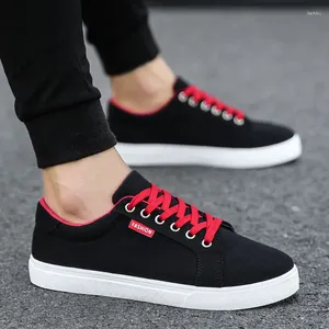 Casual Shoes Men Canvas Fashion Lightweight Lace Up Sneakers Summer Breathable Flats Male Footwear D42