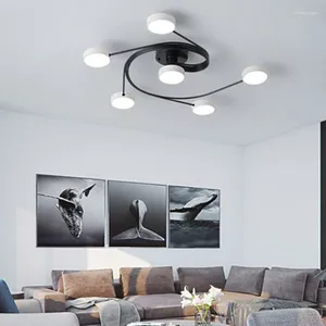 Luzes de teto Iron led nórdico simples moderno quarto de luxo lâmpadas criativas lâmpadas suspensas luminárias