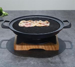 Portable Mini Barbecue Grills Round Barbecue Plate Commercial BBQ Grill On Table Picnic Barbecue spis 0992262M2936996