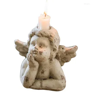 Titulares de vela Angel Holder Resin Cupid Tea Light Decorativa para decoração em casa