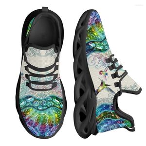 Casual Shoes InstantArts Iridescent Bohemian Hummingbird Sneakers Mesh Breattable Outdoor Sport Training Soft