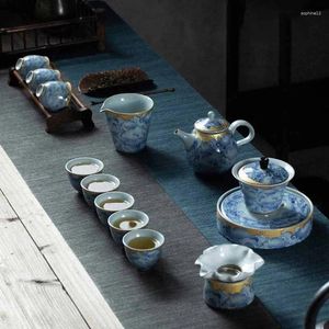 Teaware set resor kinesiska kopp te -potten service muggar vattenkokare gaiwan porslin keramiska infusör jogo de xicaras tabellware yx50ts