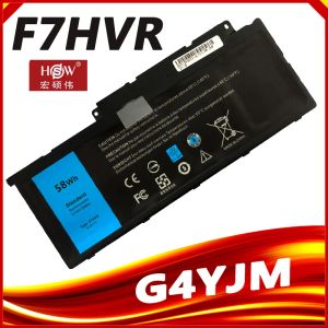 バッテリーF7HVR G4YJM 062VNH T2T3J LAPTOP BATTION FOR DELL INSPIRON 17 7000 7737 7746 15 15R 5545 7537 147437 14.8V 58WH