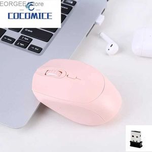 Myse Silent Raton Gaming inalambrico bezprzewodowe mysz hurtowa czarna różowa komputer USB Ultrathin Gamer Mouse na PC Tablet Laptop Y240407