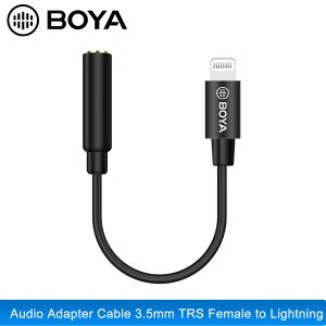 Radyo Boya Byk8/K9 Ses Adaptör Kablosu 3.5mm TRS/TRRS DINED TO LIGHTING/TYPEC Akıllı Telefon Kamera Mikrofon Aksesuarları