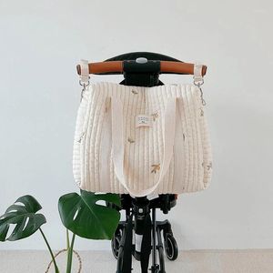 Коляска запчасти в стиле коляски, рожденные бэби -подгузник, мумия вышивая вышивка на плечо Организатор хранения