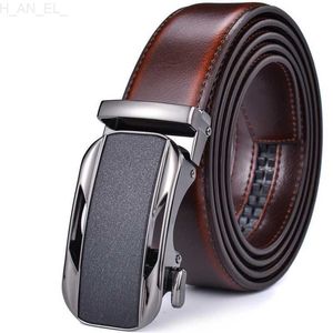 Belts Ratchet dress mens leather belt with automatic buckleC240407
