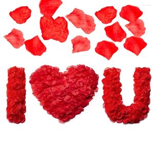 Decorative Flowers 500Pcs Artificial Red Silk Rose Petals Wedding Flower Accessories Romantic Night Event Party Decor Color