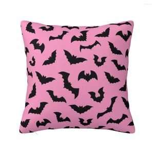 Pillow Pastel Goth Pink Black Bats Throw Sofa Elastic Cover For