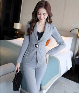 Women's Two Piece Pants Spring and Autumn Office Womens Fashion and Leisure Brand Womens Coat and Pants Set ClothingC240407